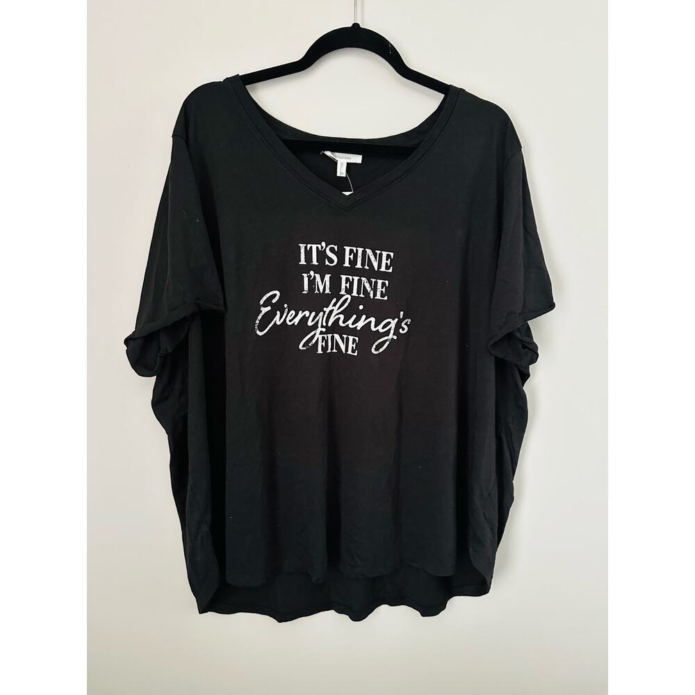 NWT Graphic Tee from Maurices Black Short Sleeve Women's 3x